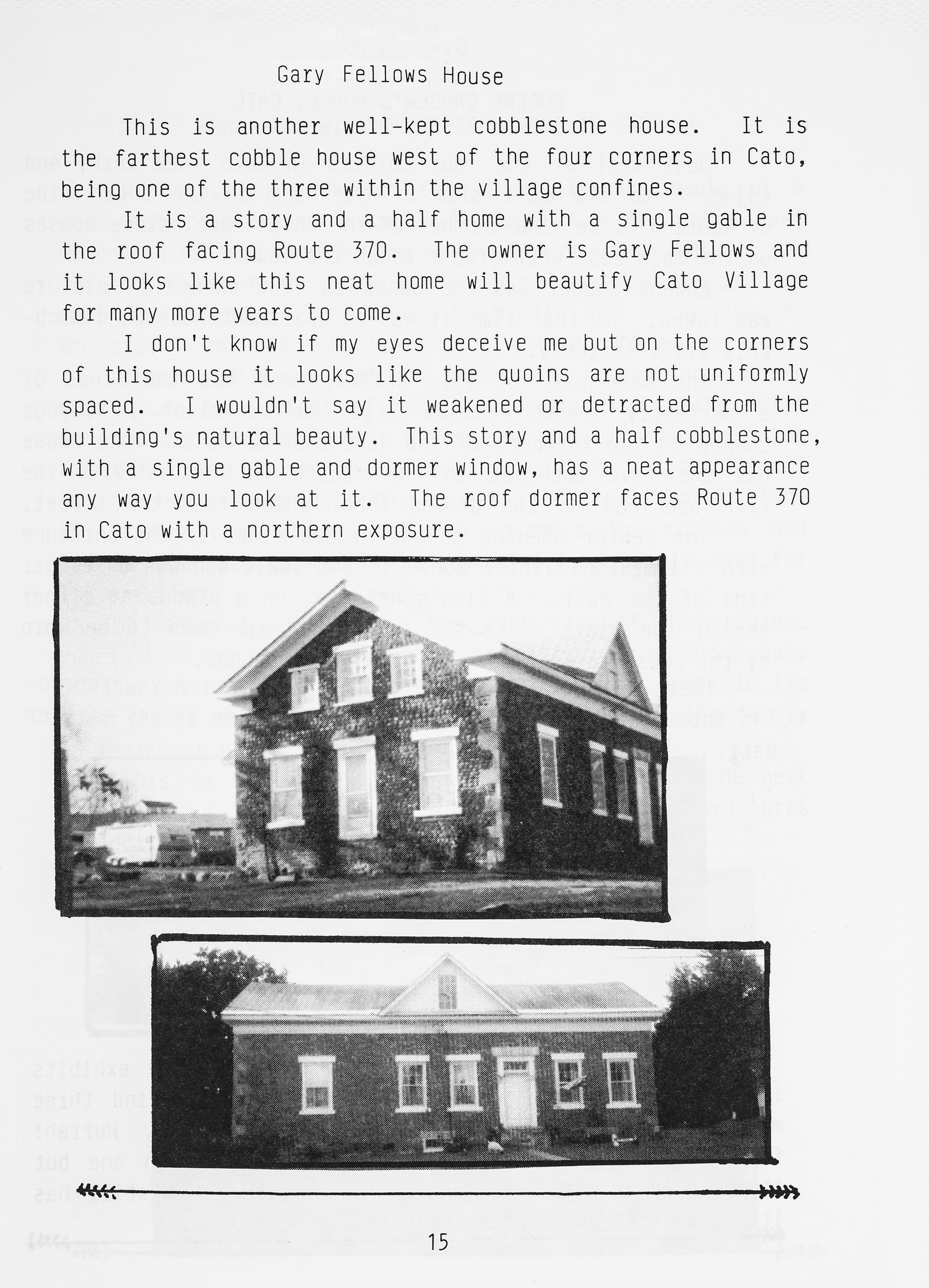 Cayugas Cobblestones p 15